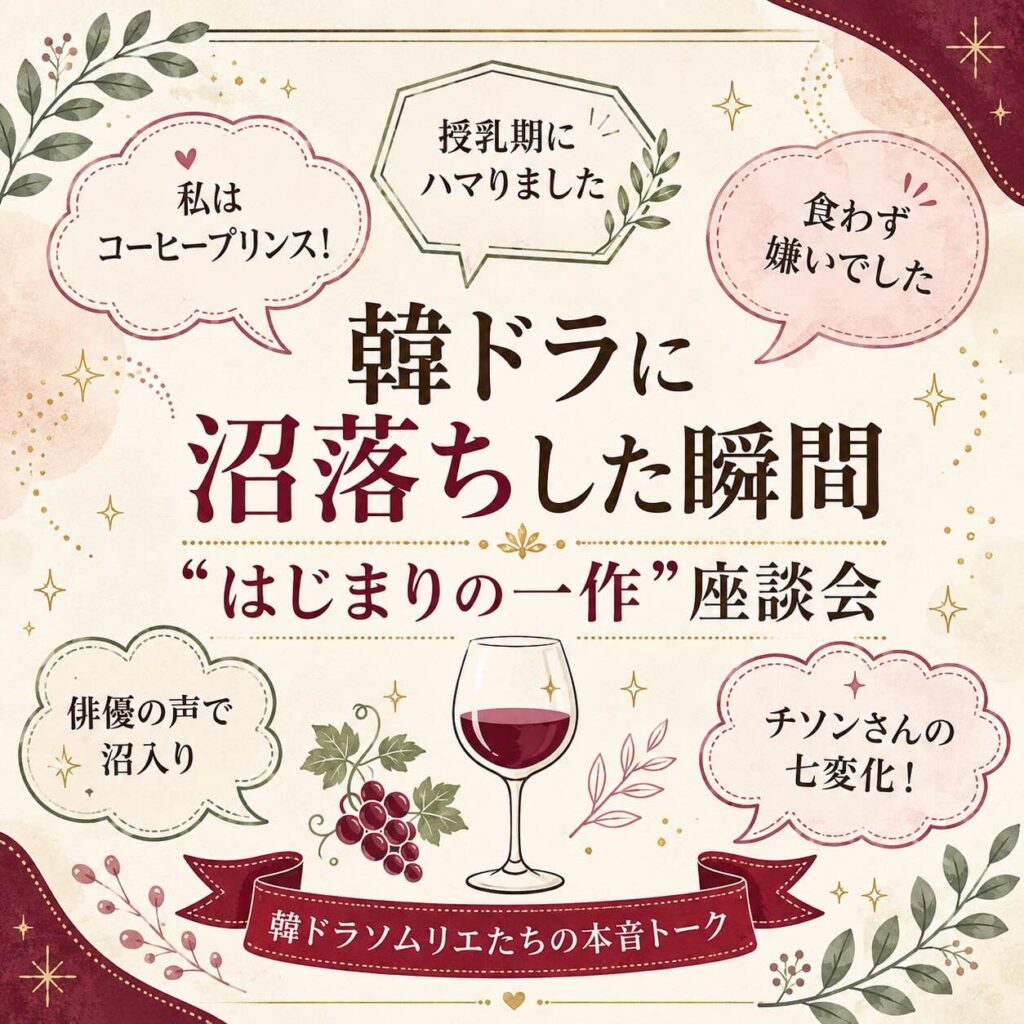 第一回座談会｜韓ドラに沼落ちした瞬間　ソムリエたちの“はじまりの一作”